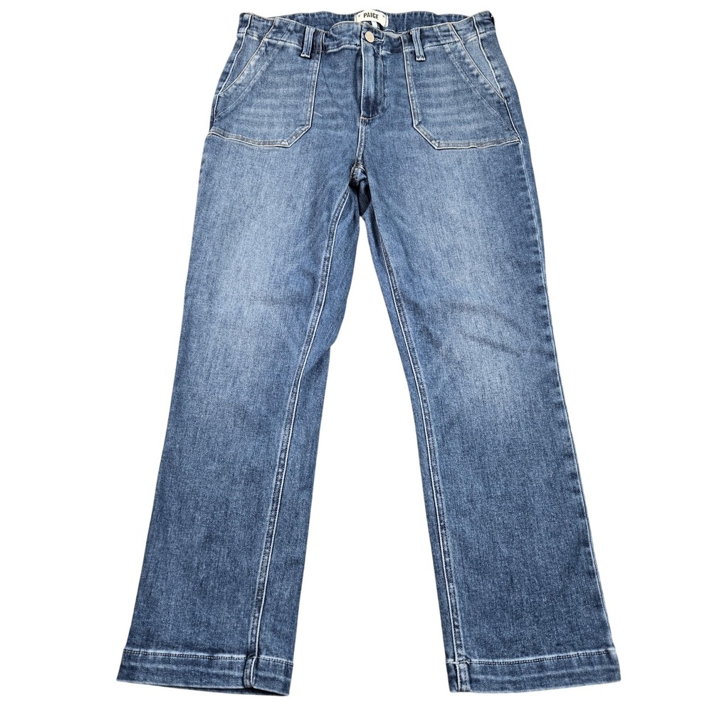 Paige Mayslie Jeans Womens 30 Blue Medium Wash Mid Rise Straight Denim 30x26.5